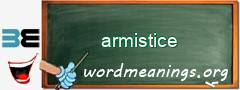 WordMeaning blackboard for armistice